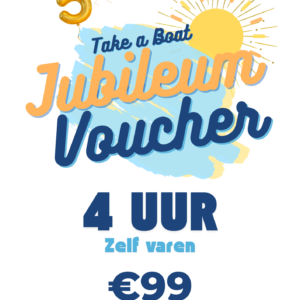 Jubileumdeal 4 uur varen – Take a Boat 5 jaar